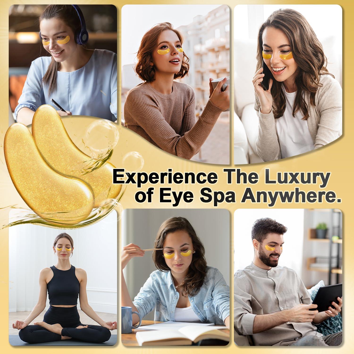 Mascarillas de Ojos de Oro 24K Tibobo - 12 Pares Hidratantes