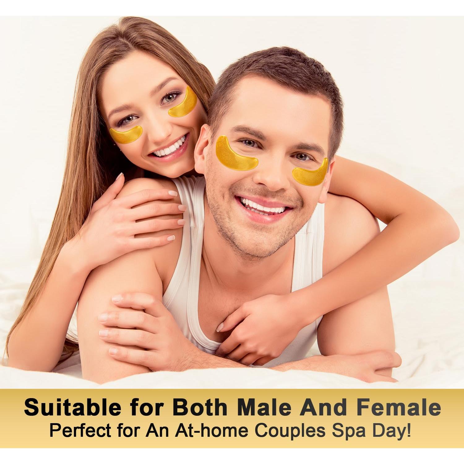 Mascarillas de Ojos de Oro 24K Tibobo - 12 Pares Hidratantes