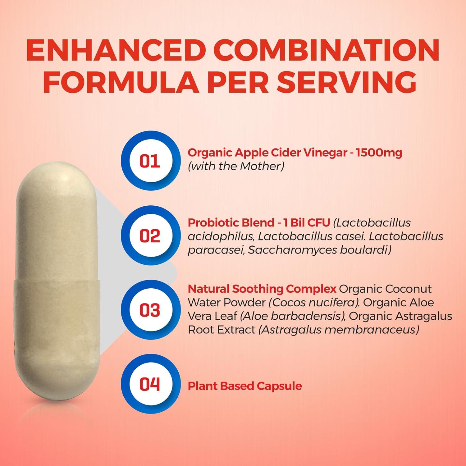 Cápsulas de Vinagre de Sidra de Manzana Orgánico 1500mg - 120 Unidades