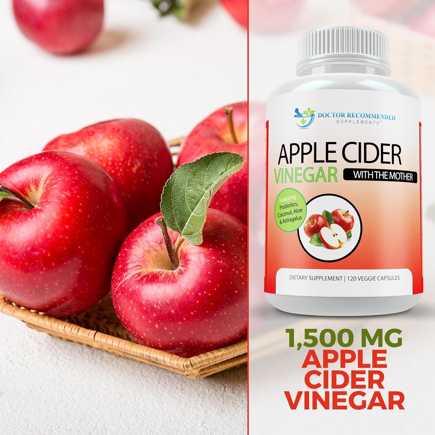 Cápsulas de Vinagre de Sidra de Manzana Orgánico 1500mg - 120 Unidades