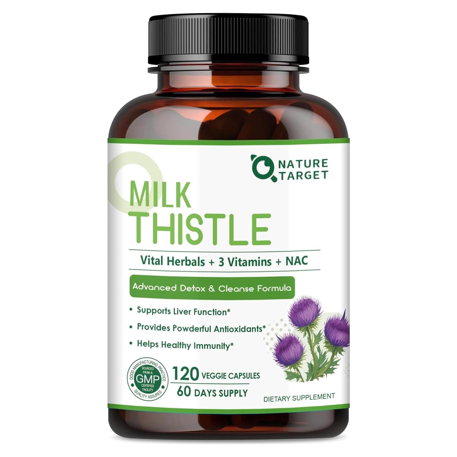 Suplemento Cardosanto Nature Target 350mg 120 Cápsulas Veganas