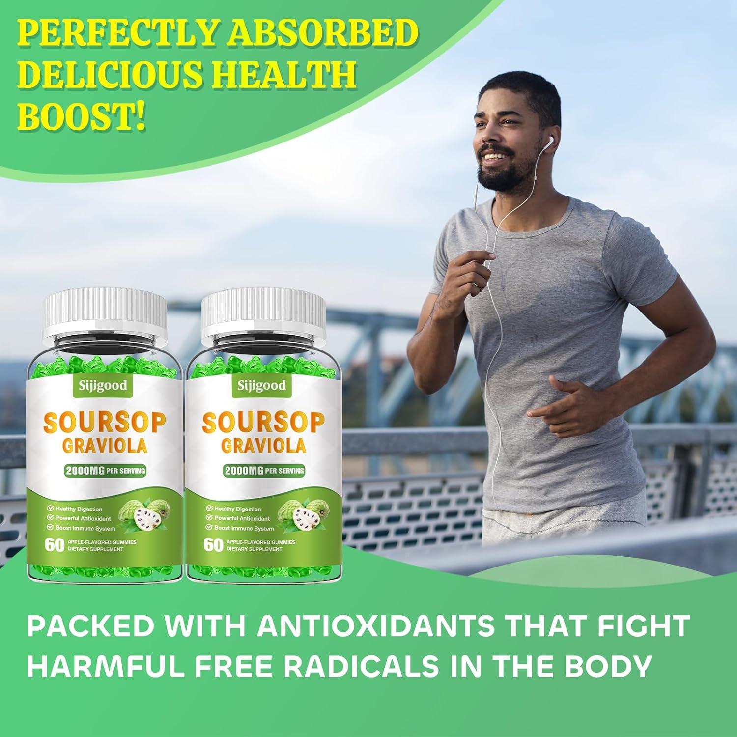 Gomitas de Graviola Sin Azúcar SIjigood - 60 Unidades