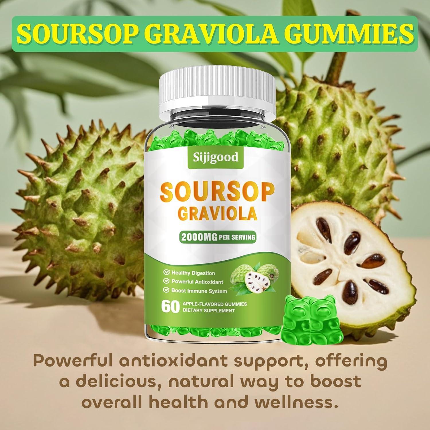 Gomitas de Graviola Sin Azúcar SIjigood - 60 Unidades