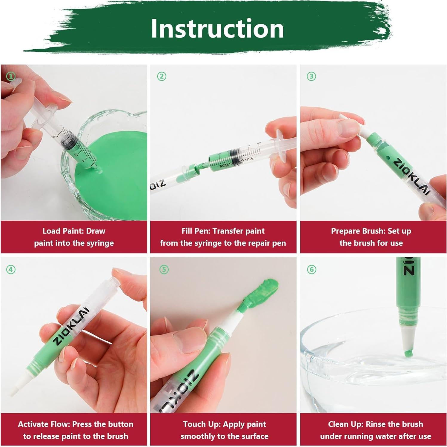 Juego de 6 Bolígrafos de Pintura ZIOKLAI Rellenables 3ml