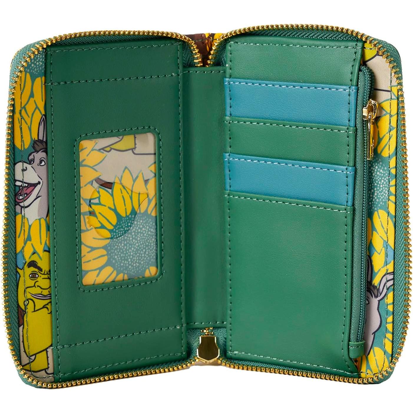 Billetera Loungefly Shrek Cuero Vegano Multicolor 15x10cm