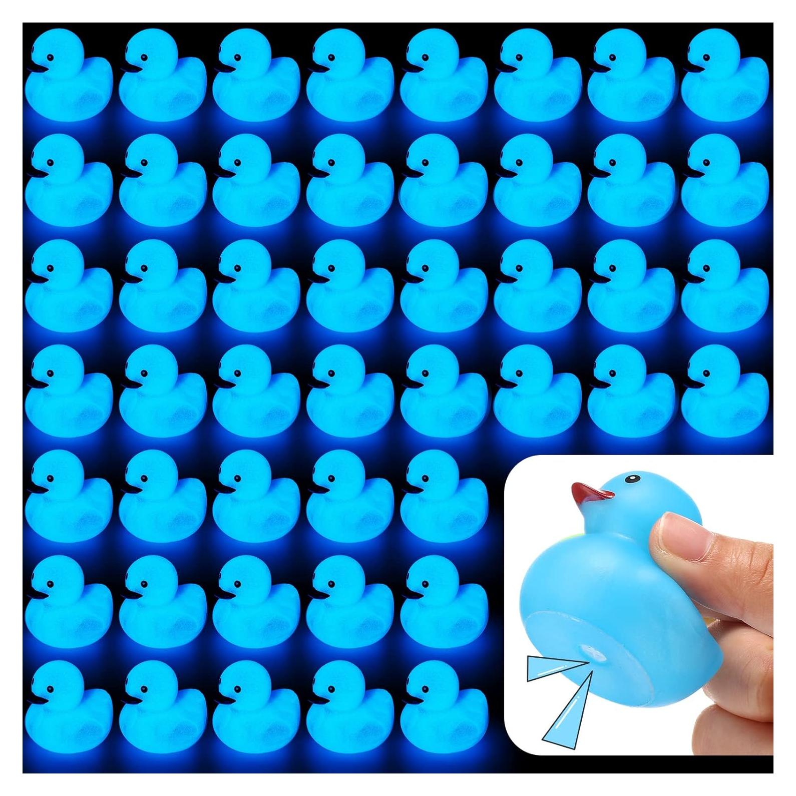 Patos de Goma Brillantes Tradder 50 Pcs 5.08 cm Azul