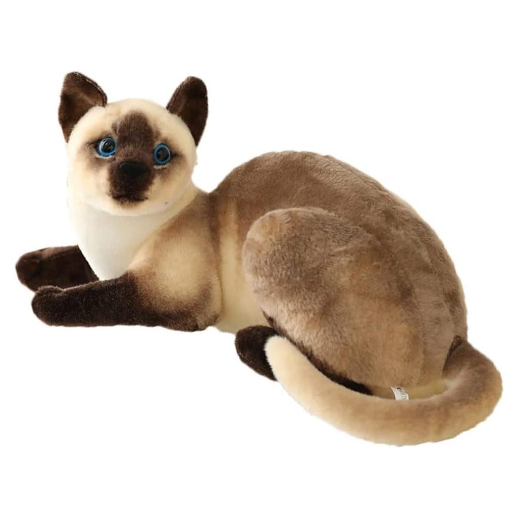 Juguete de Peluche Gato Siamés GUDVES 30 cm Realista