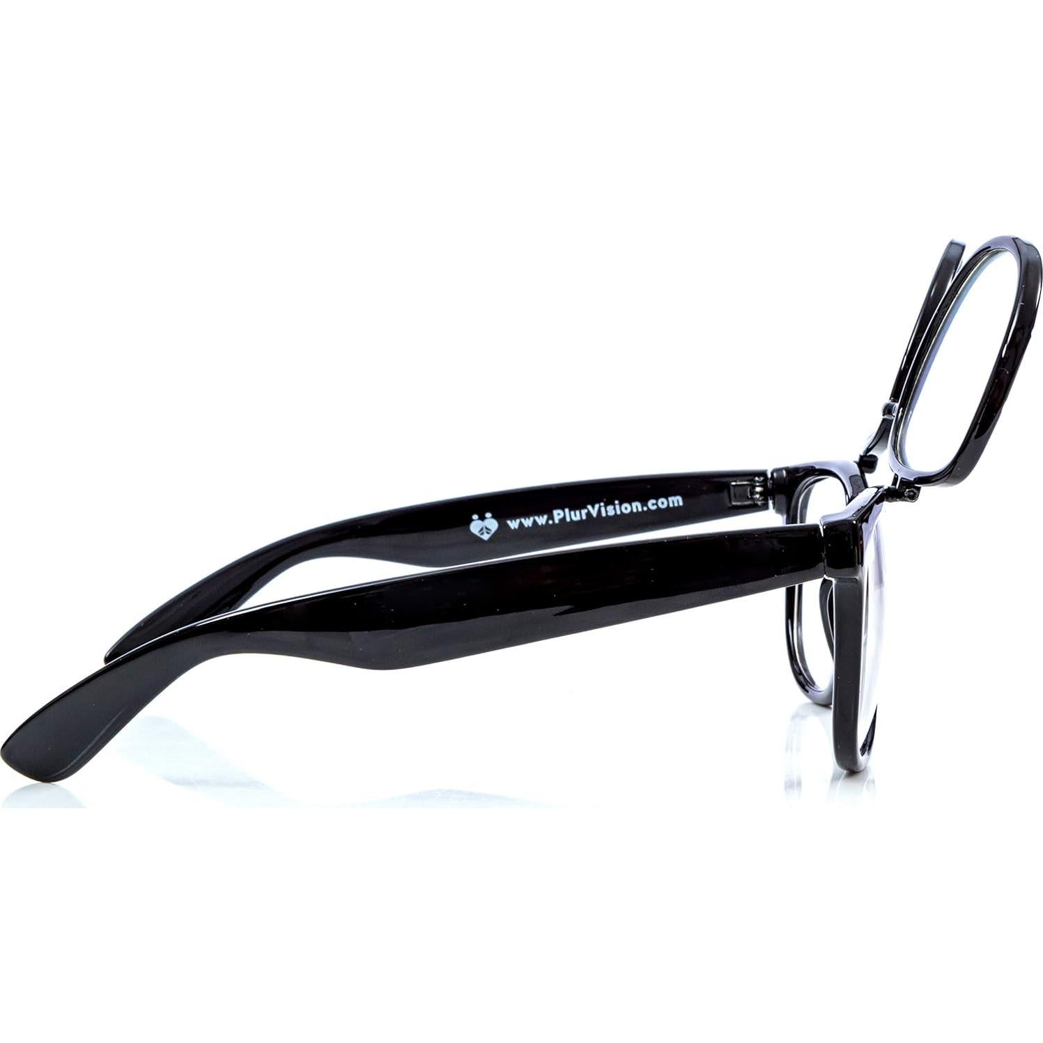 Gafas de Difracción Abatibles Plur Vision - Lentes Claras para Rave