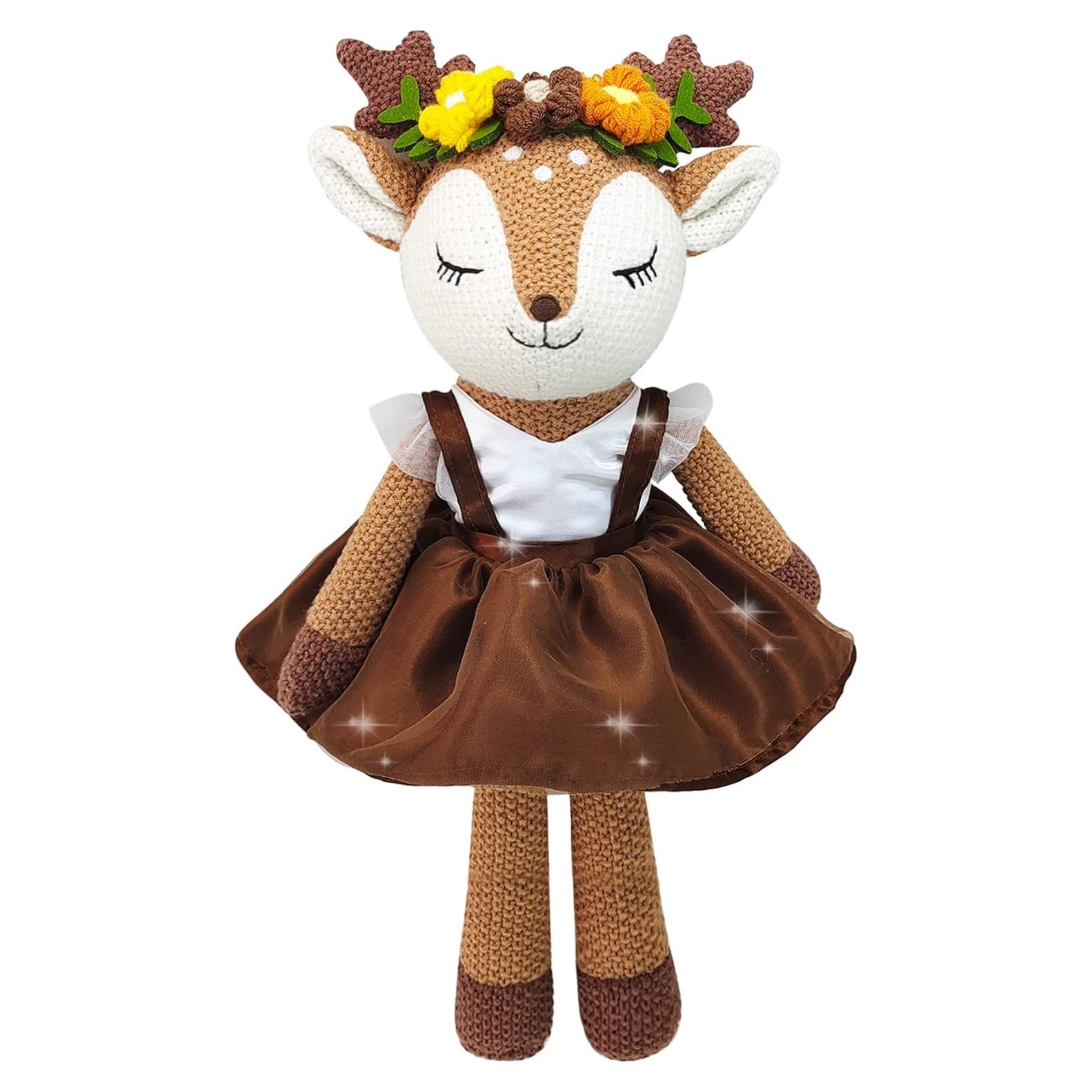 Animal de Peluche Ciervo Bailarina JUSTQUNSEEN 43 cm Marrón