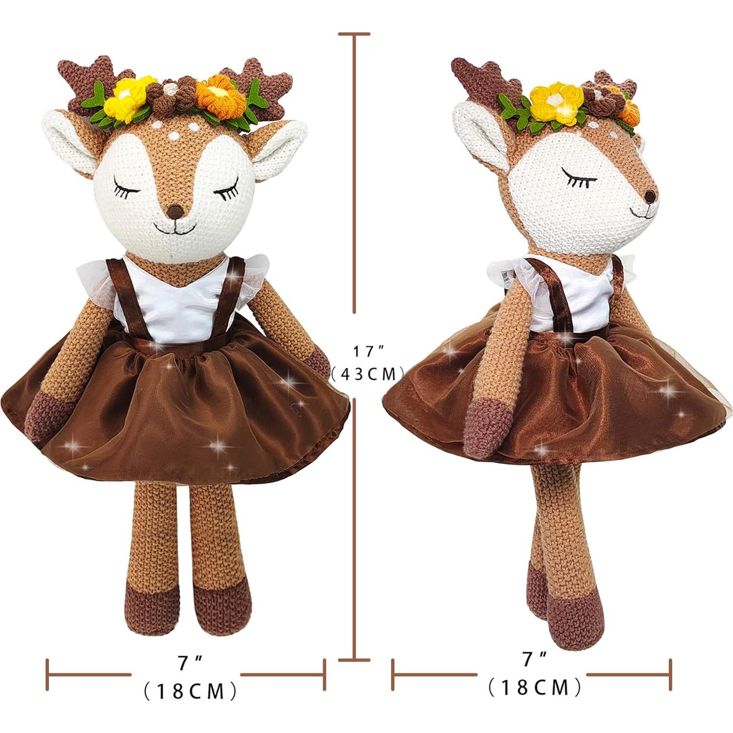 Animal de Peluche Ciervo Bailarina JUSTQUNSEEN 43 cm Marrón