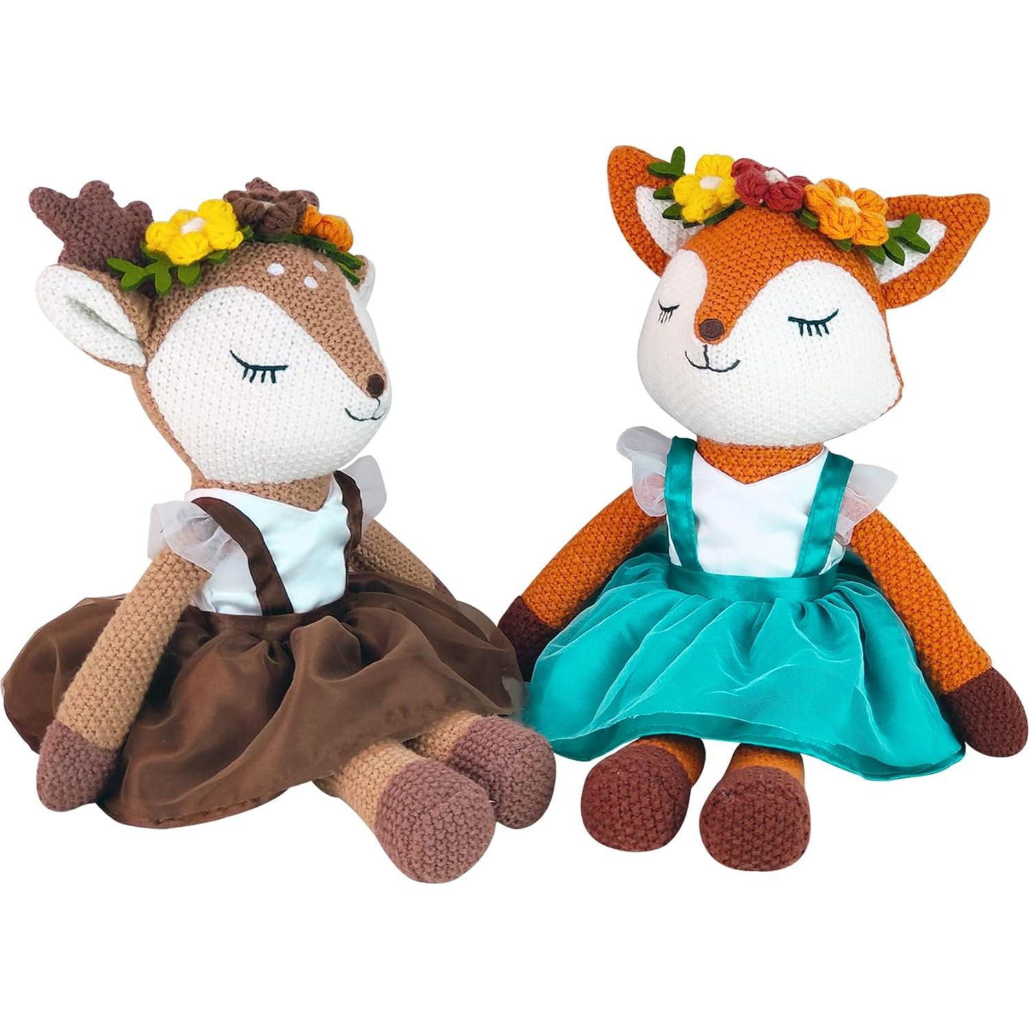 Animal de Peluche Ciervo Bailarina JUSTQUNSEEN 43 cm Marrón