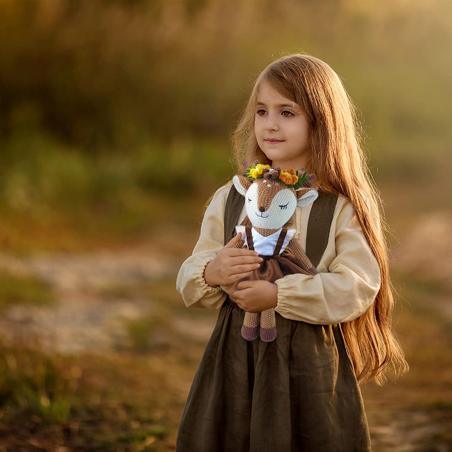 Animal de Peluche Ciervo Bailarina JUSTQUNSEEN 43 cm Marrón