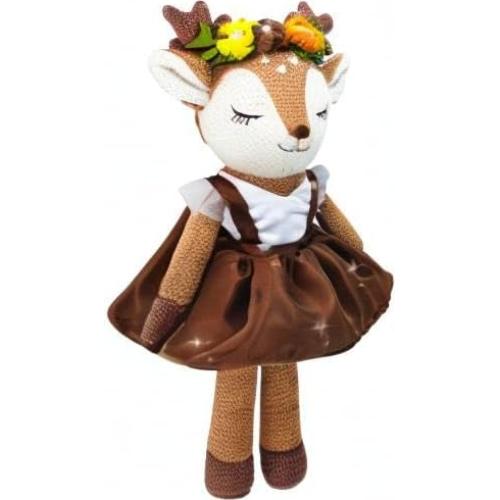 Animal de Peluche Ciervo Bailarina JUSTQUNSEEN 43 cm Marrón