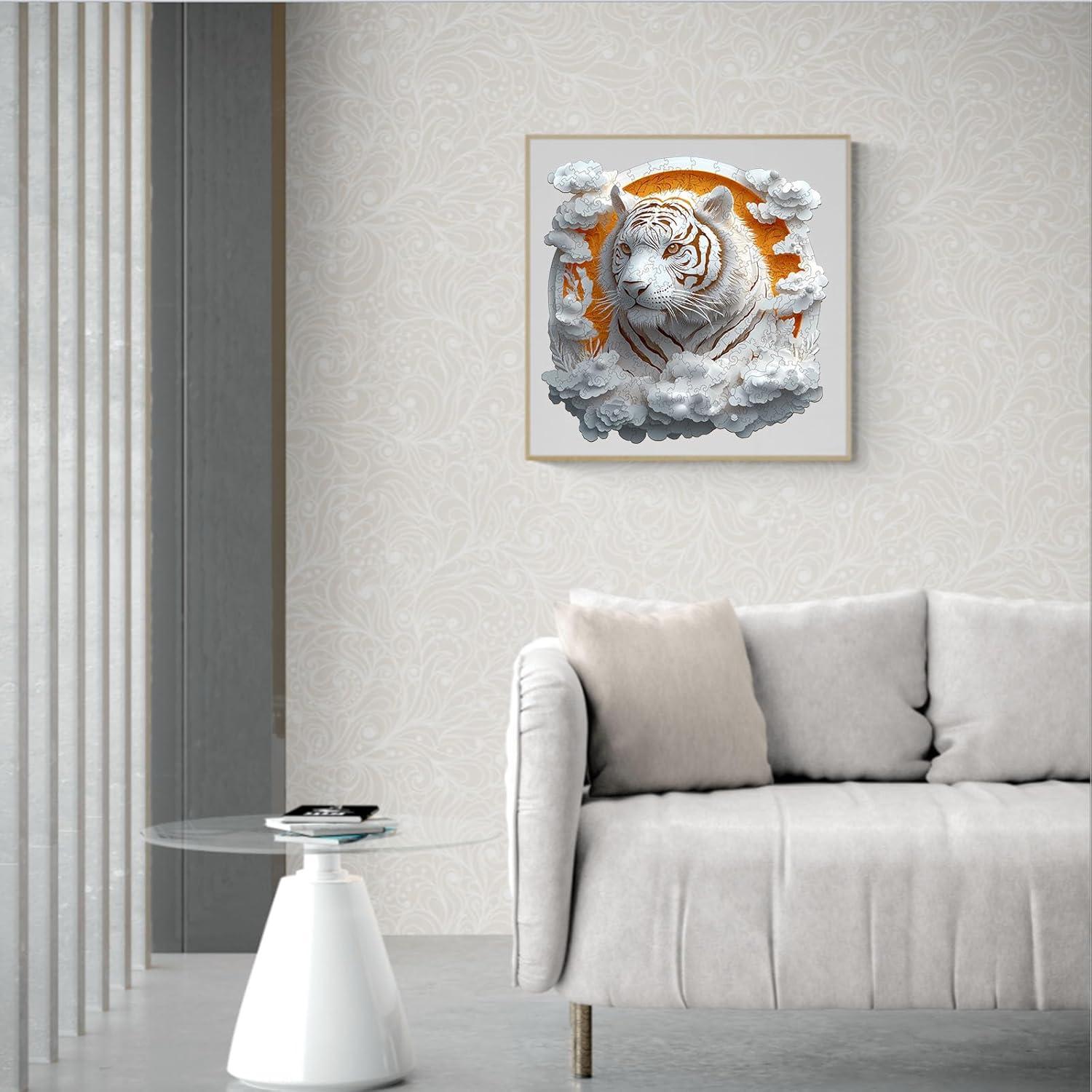 Rompecabezas 3D de Madera Welsky Tigre de Papel 21.6cm - 200 Piezas