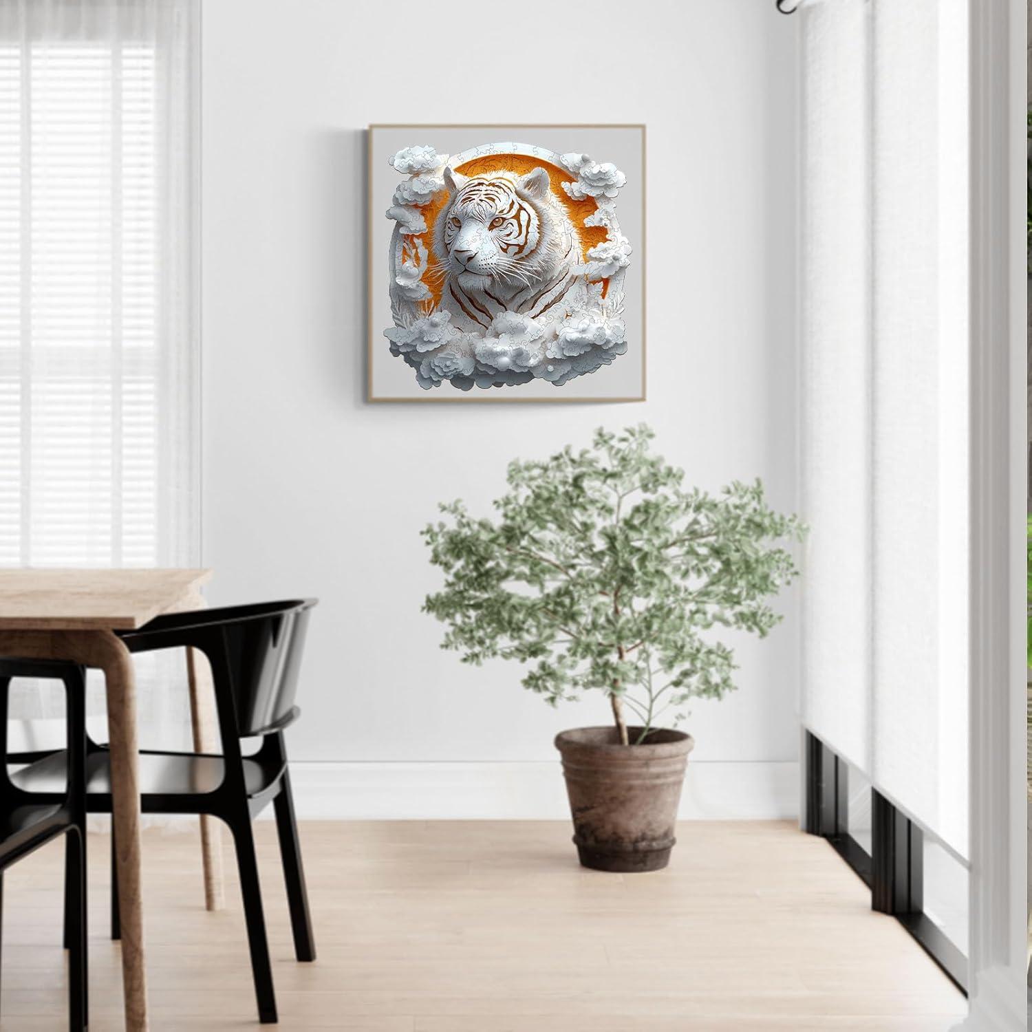 Rompecabezas 3D de Madera Welsky Tigre de Papel 21.6cm - 200 Piezas