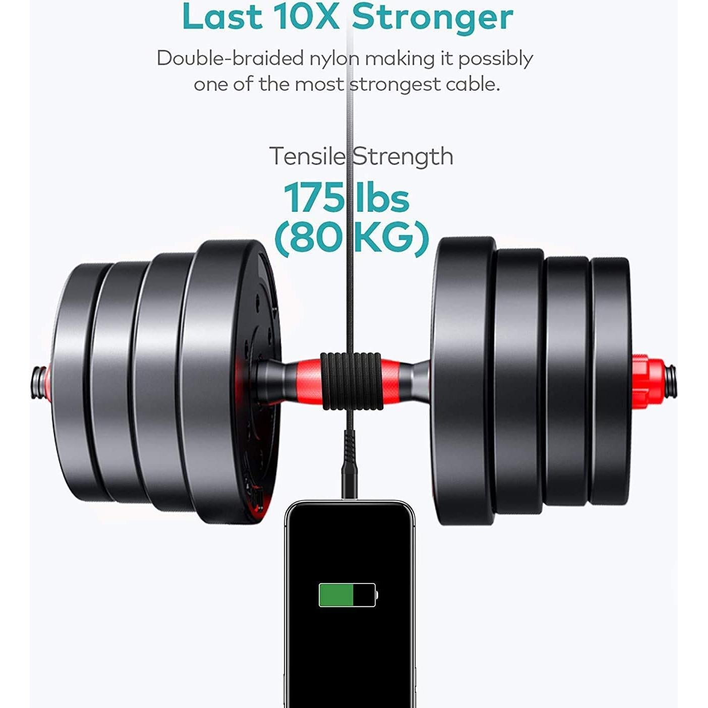 Cable de Carga Rápida MFi 30cm SMALLElectric Azul 2Pack