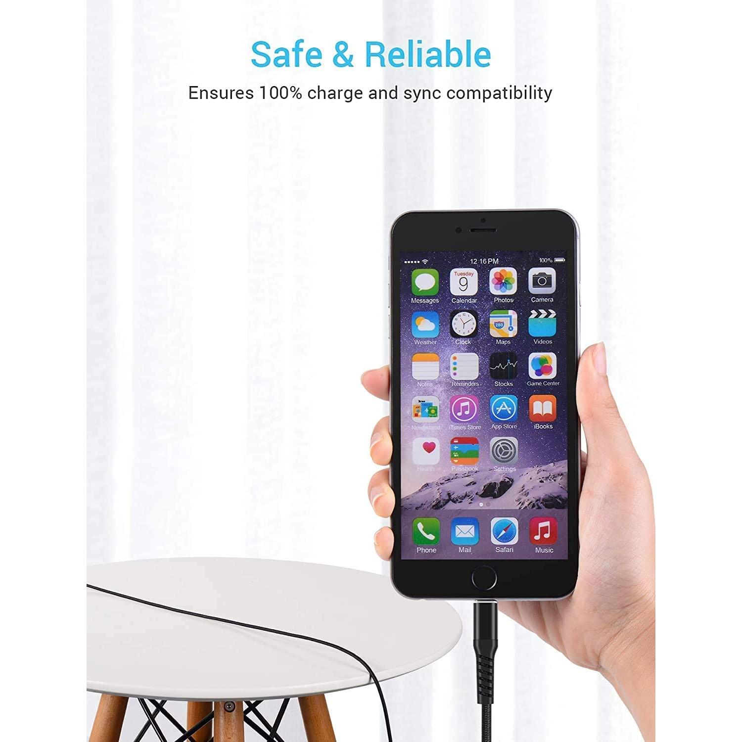 Cable de Carga Rápida MFi 30cm SMALLElectric Azul 2Pack