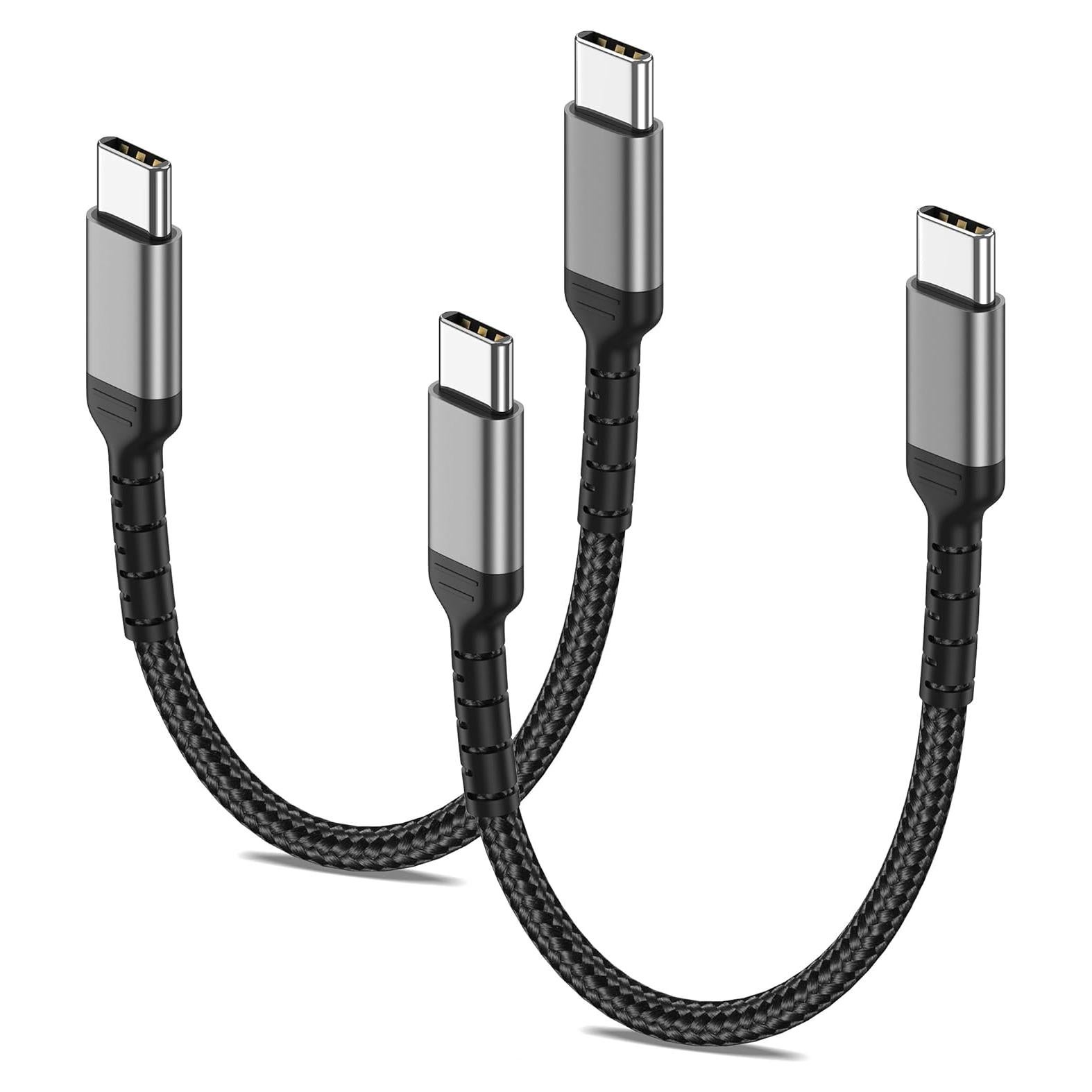 Cable USB C a C 0.15m ULIFTUS - Carga Rápida 60W, 2 Pzs