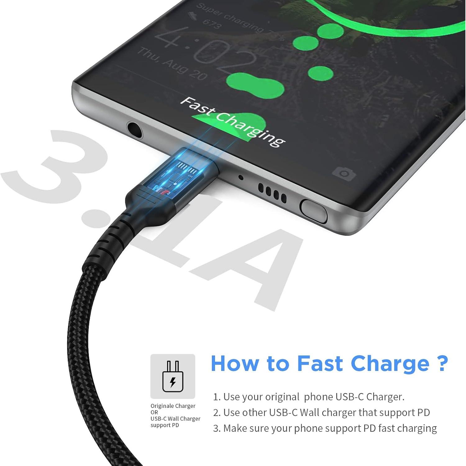 Cable USB C a C 0.15m ULIFTUS - Carga Rápida 60W, 2 Pzs