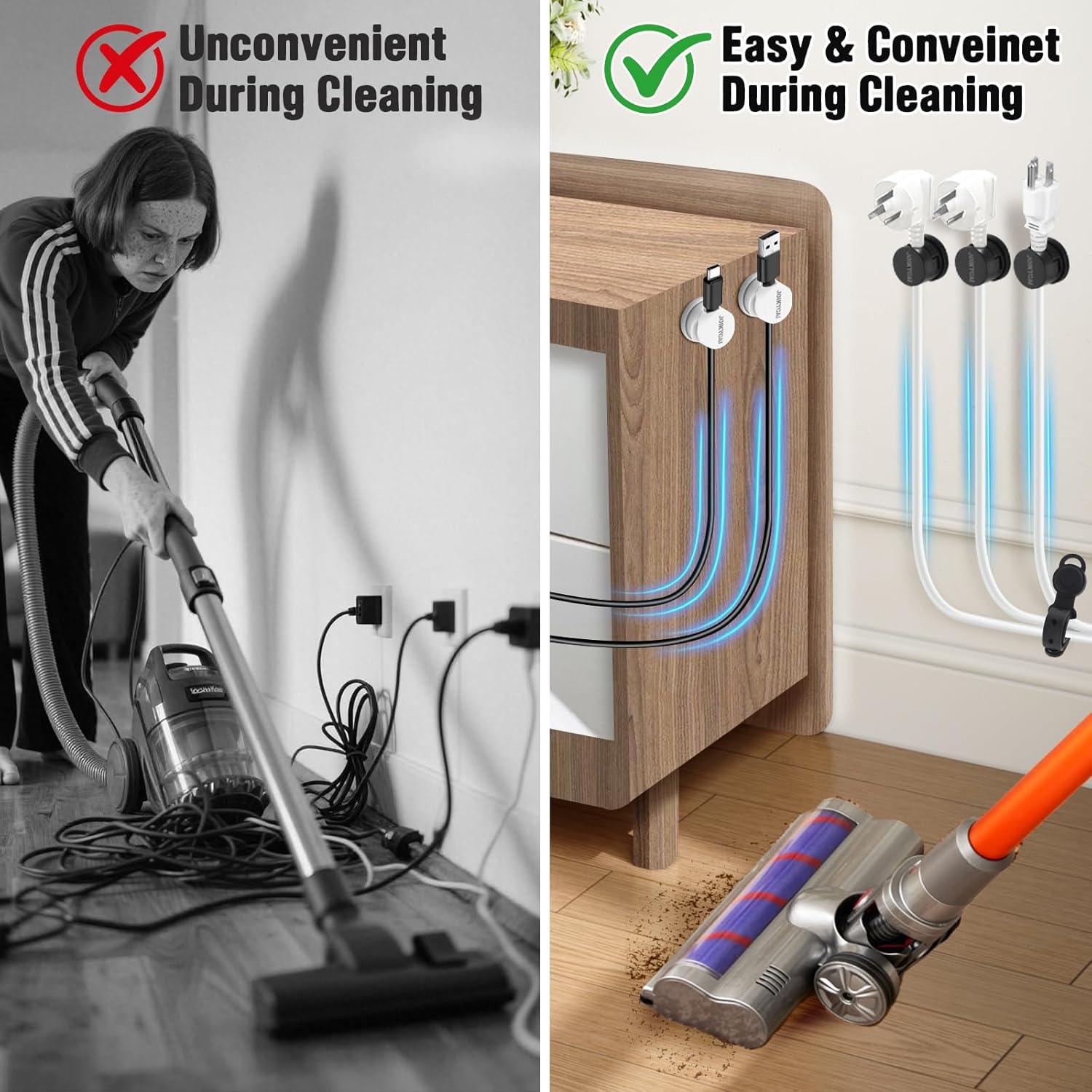 6 Sujetadores de Cables Rotativos JOIKYCAI + 5 Lazos Magnéticos