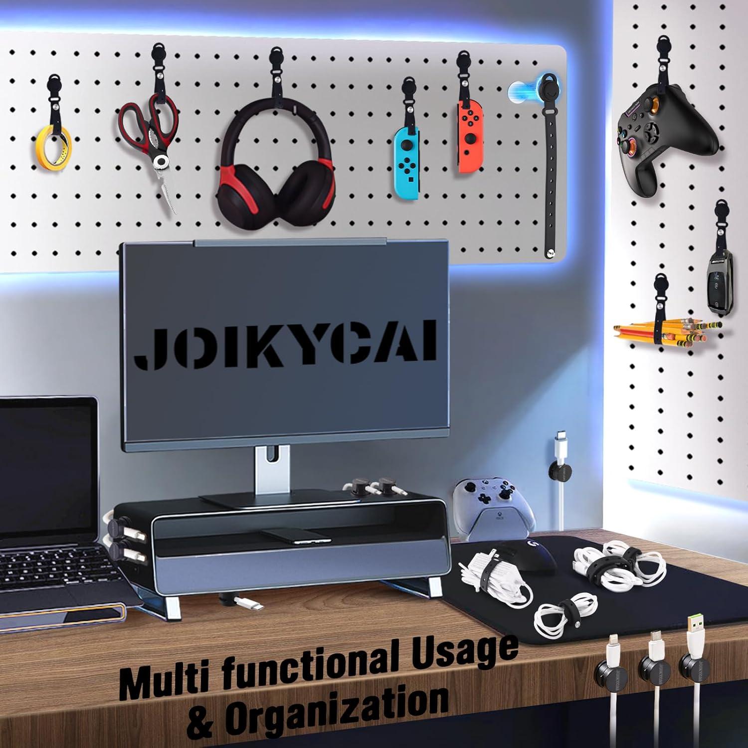 6 Sujetadores de Cables Rotativos JOIKYCAI + 5 Lazos Magnéticos