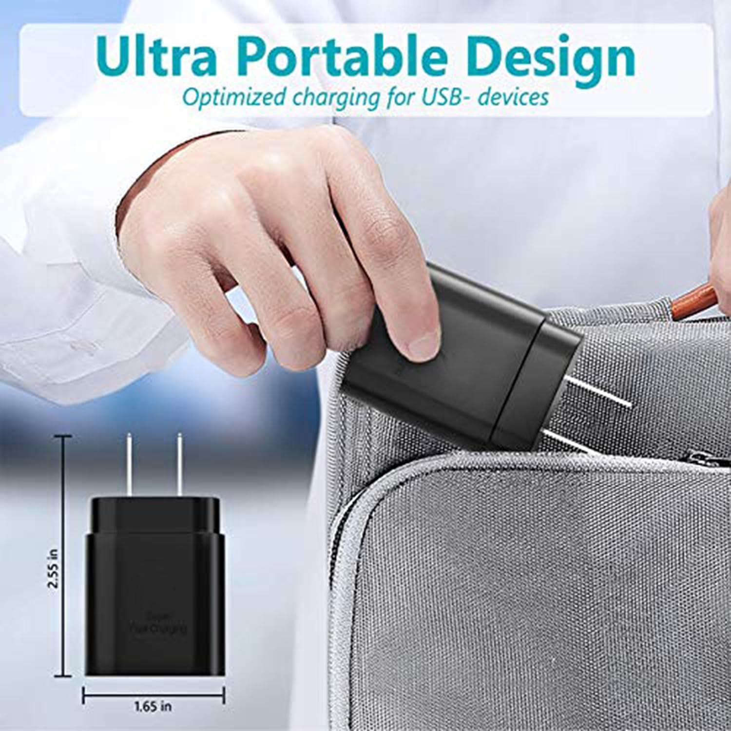 Cargador USB C 30W PD Rápido Shenzhen EP-TA800 2Pack Negro