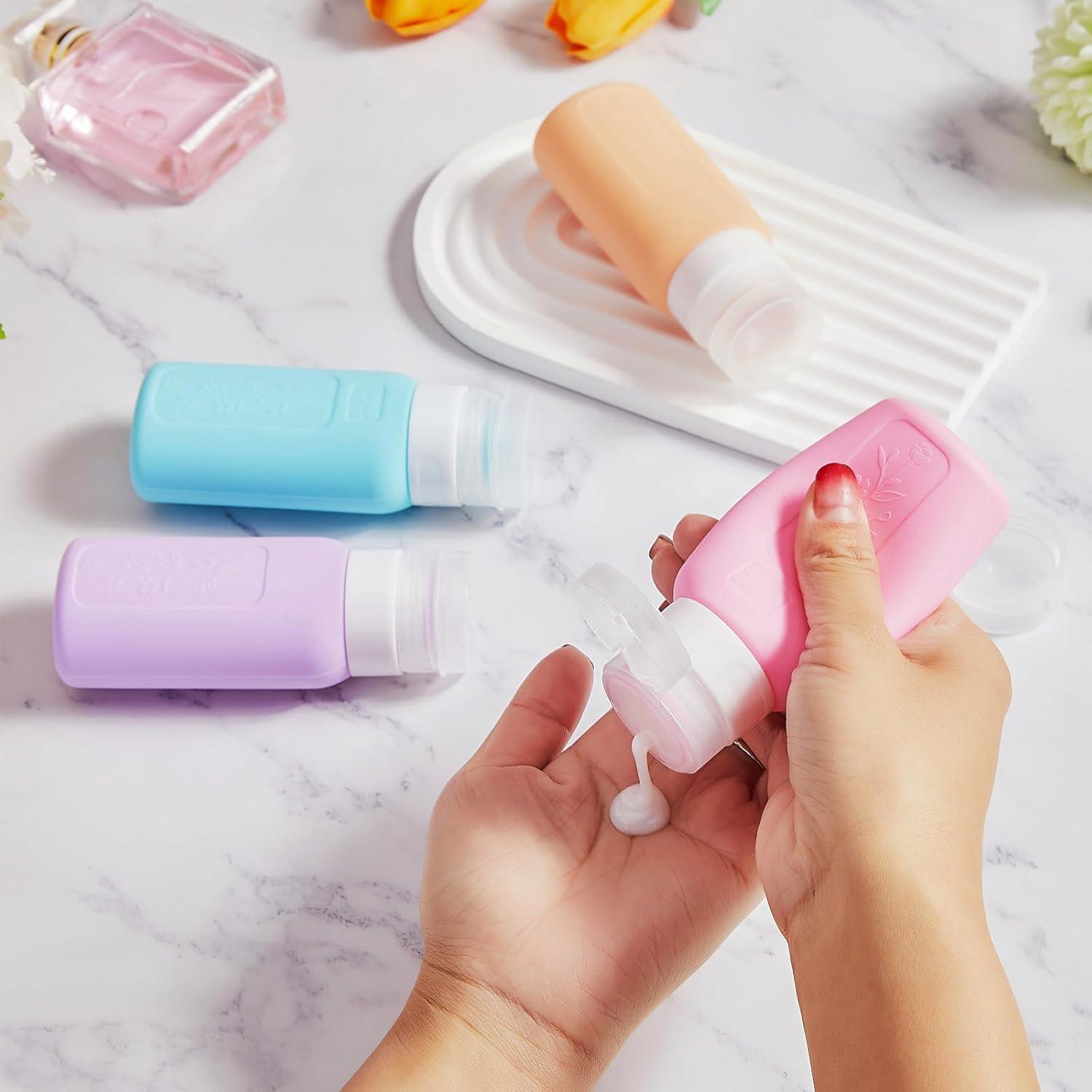 Botellas de Viaje YAMYONE 17 Pack Rosa 90ml Aprobadas por TSA