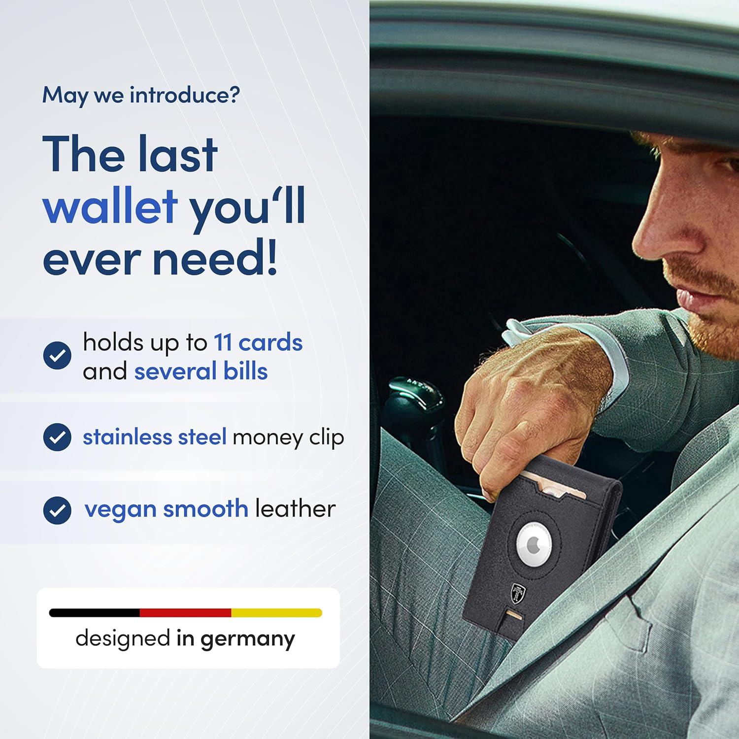 Billetera Travando AirTag para hombres con bloqueo RFID