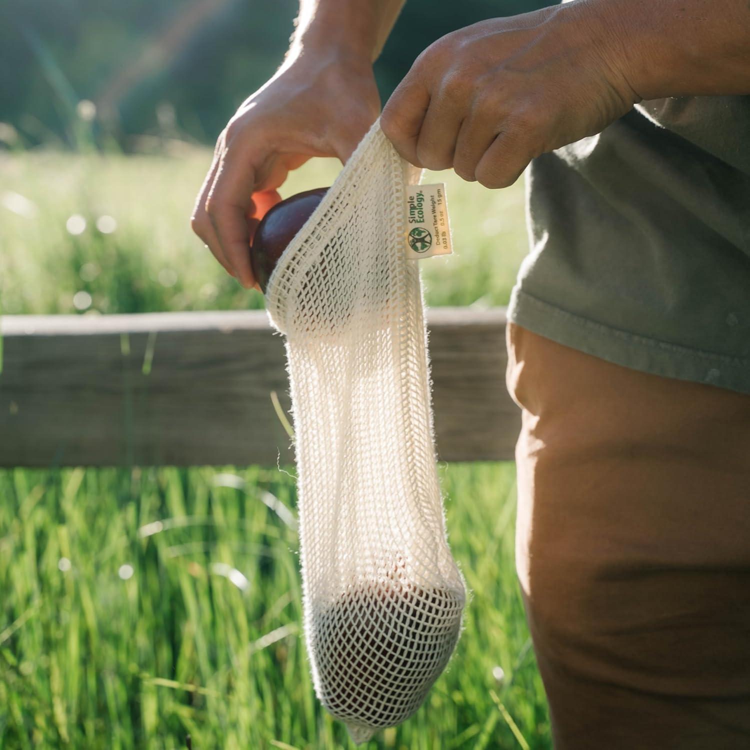 Bolsas Reutilizables de Algodón Orgánico Simple Ecology - Juego de 6