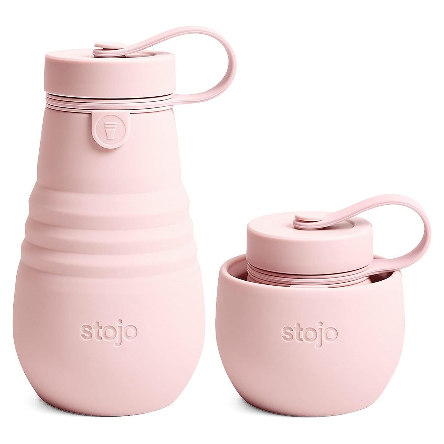Botella Plegable Stojo Jr 400ml Rosa para Niños - A prueba de Fugas