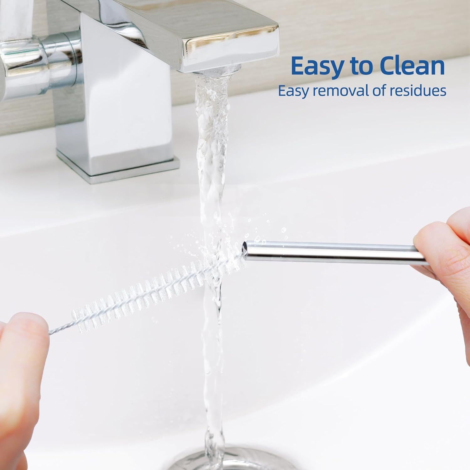 Juego de 3 Pajillas de Acero Inoxidable JINRICH 20 oz con Silicona