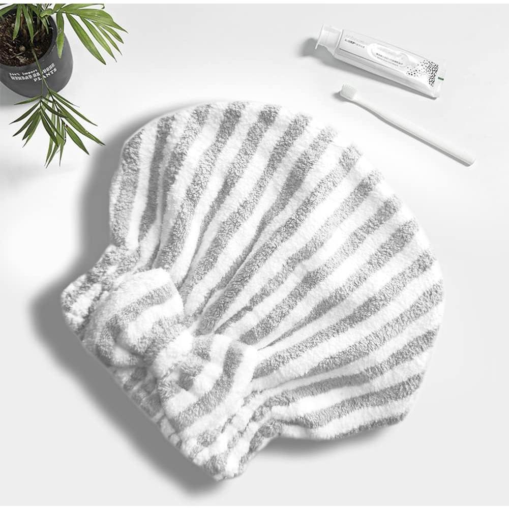 Gorro de Toalla Microfibra SportMore 2 Unidades Rosa Gris