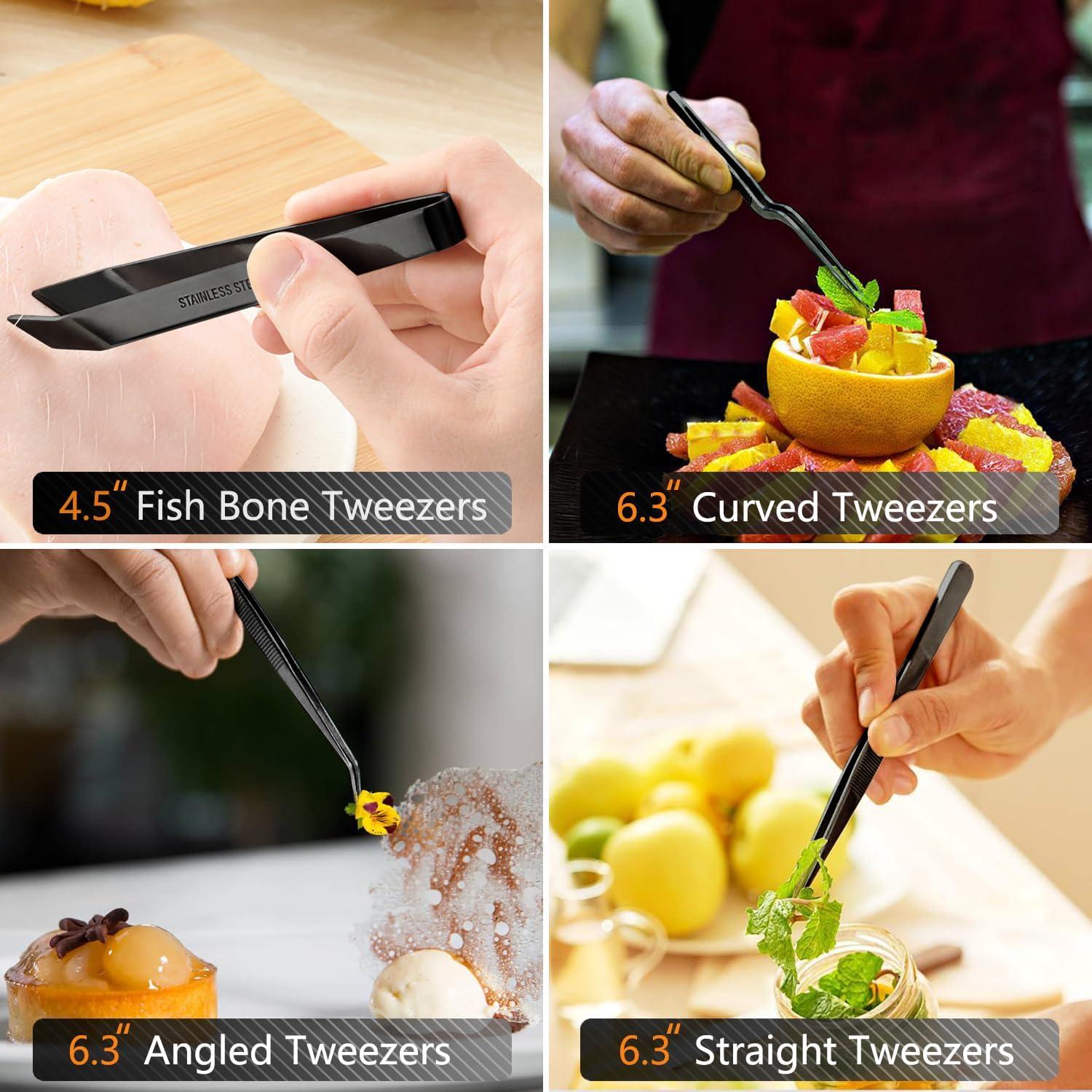 Juego de Pinzas de Cocina JETKONG 6 Pcs Acero Inoxidable 30.48 cm