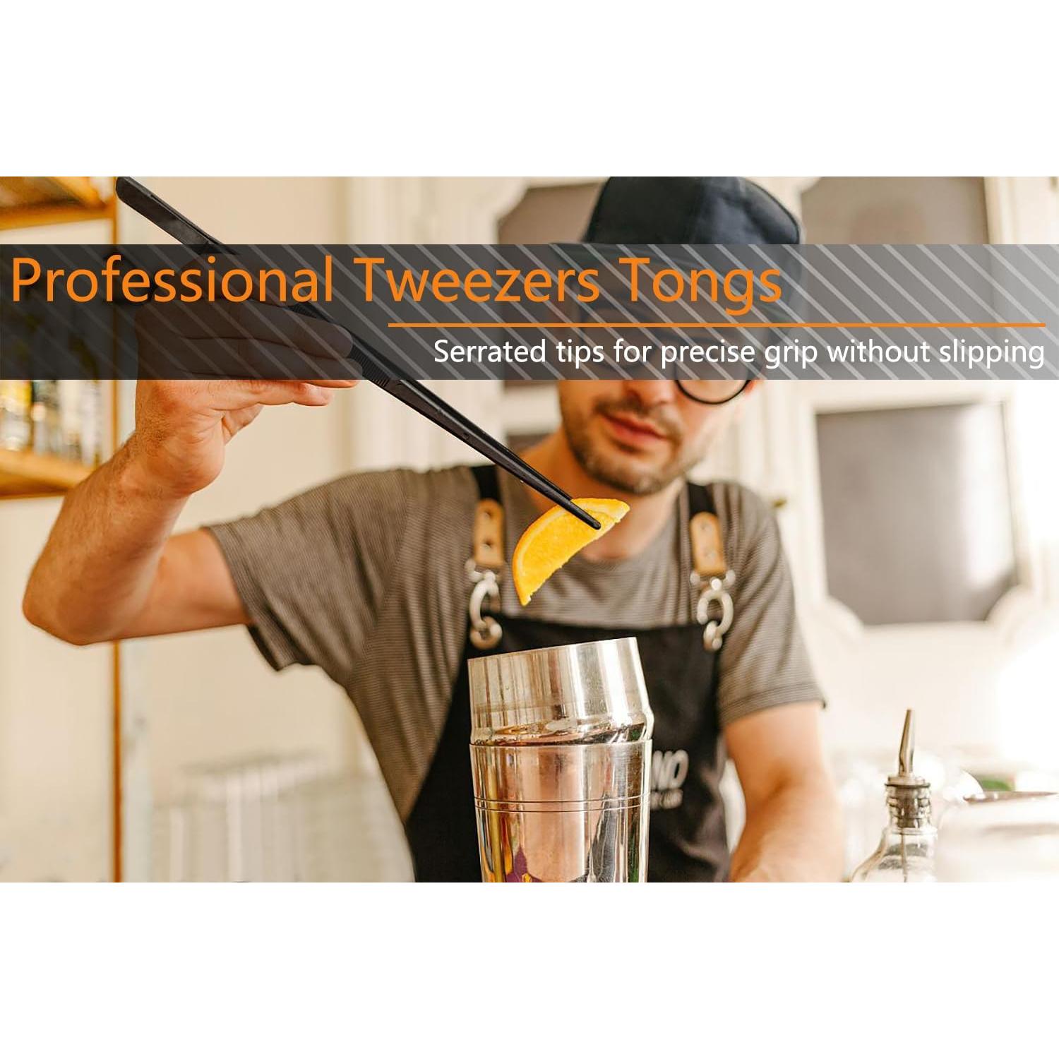 Juego de Pinzas de Cocina JETKONG 6 Pcs Acero Inoxidable 30.48 cm