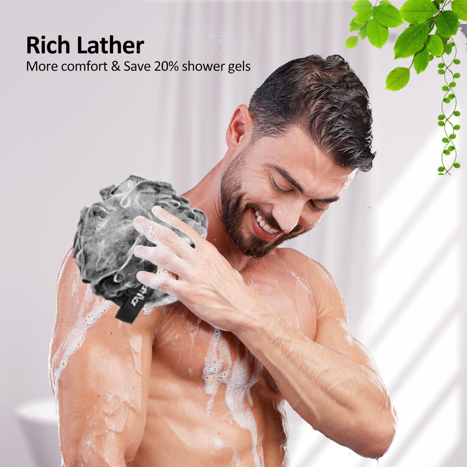 Esponjas de Lufa Exfoliantes Bathflor 4PCS + Esfregador de Espalda