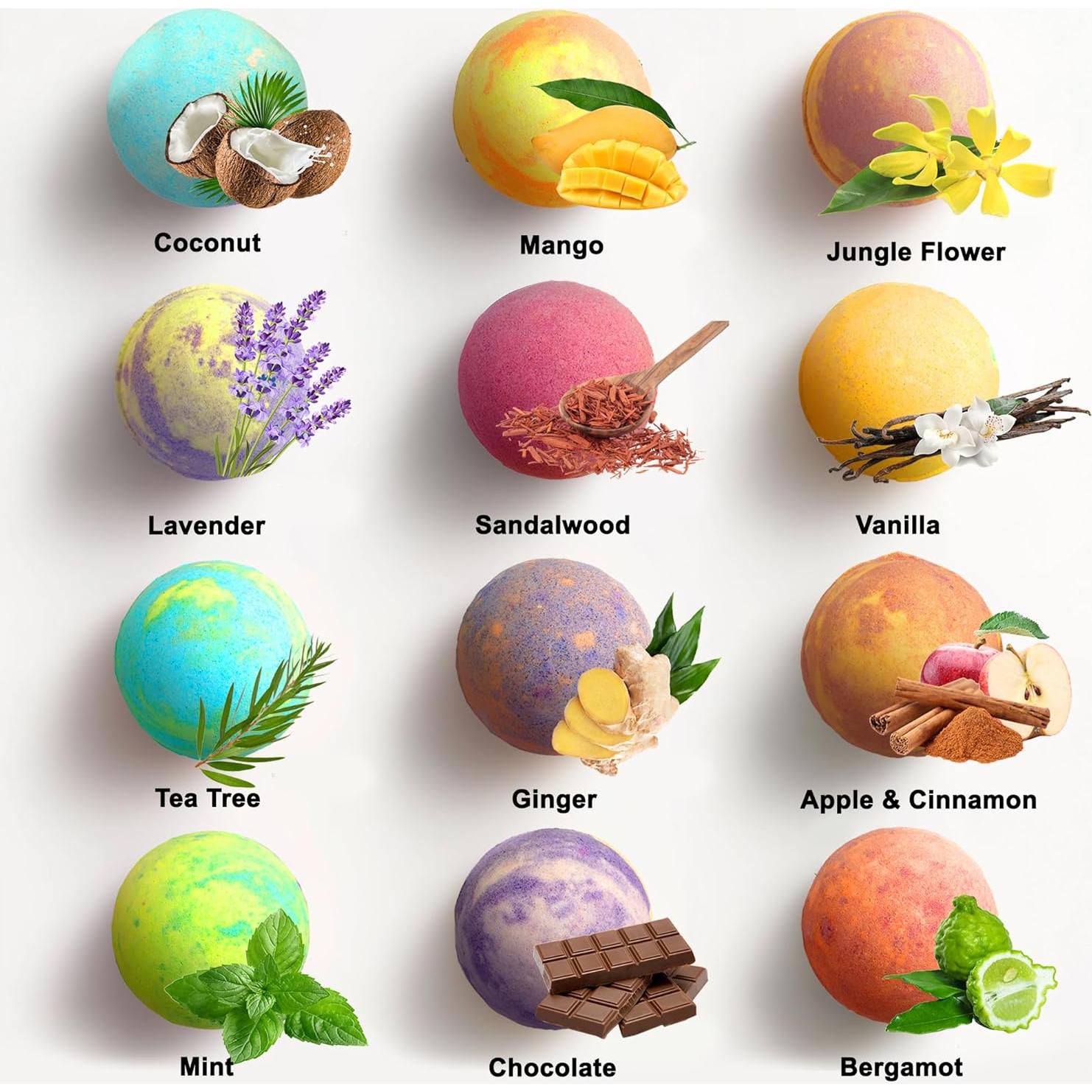 Set de 12 Bombas de Baño de Lujo Aqua Elegante - Aromas Naturales