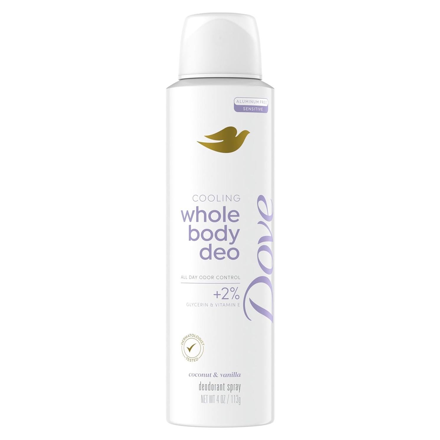 Desodorante en Spray Dove Whole Body Coco & Vainilla 113 g