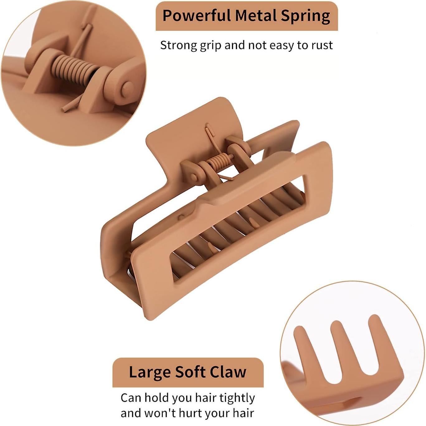 Clips de Pelo de Garra Vsiopy 6pcs 8.89 cm para Cabello Grueso y Fino