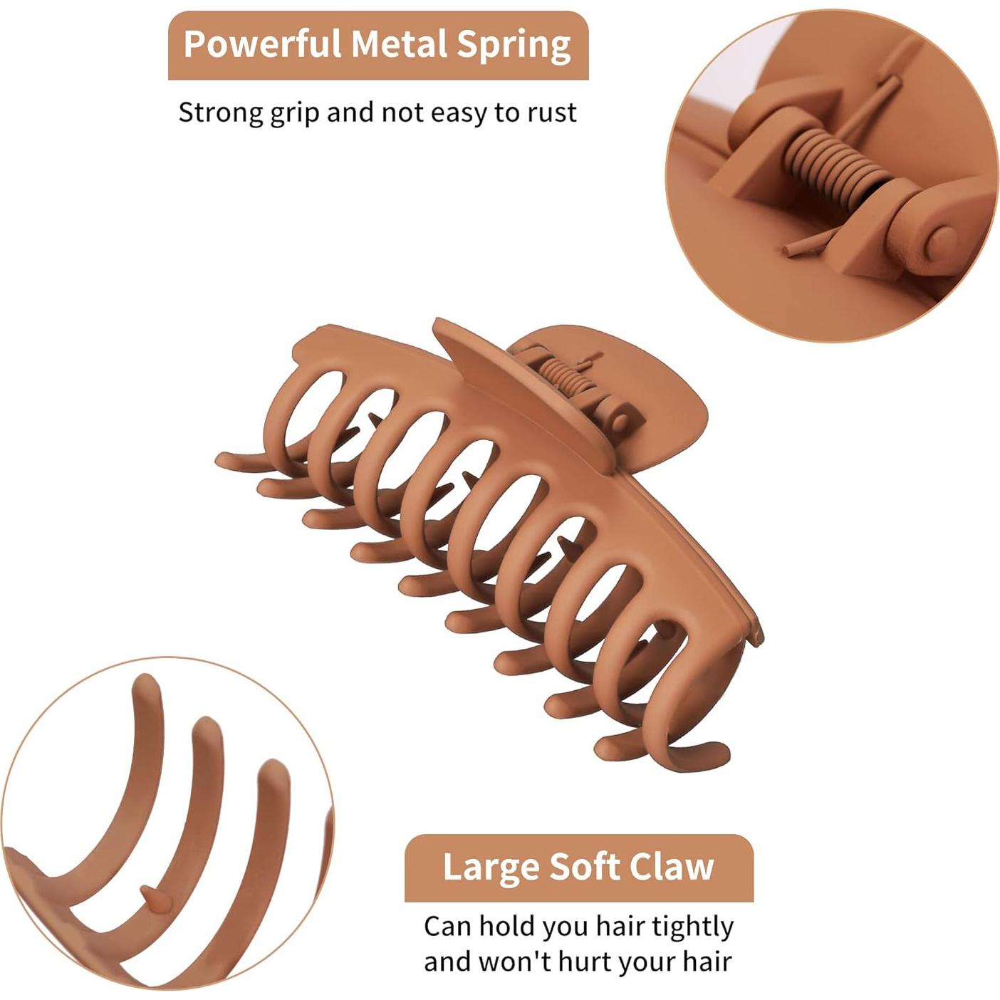 Clips de Pelo de Garra Vsiopy 6pcs 8.89 cm para Cabello Grueso y Fino