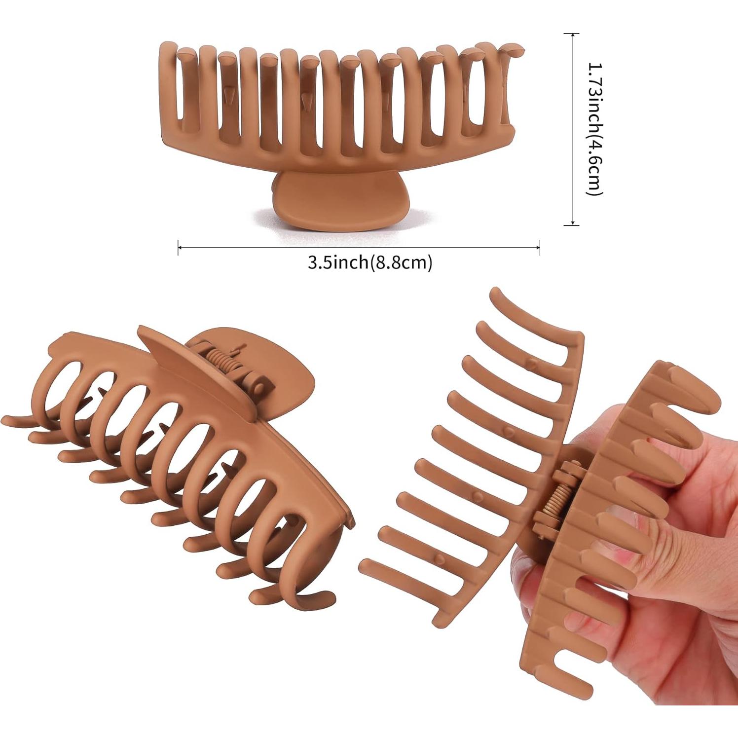 Clips de Pelo de Garra Vsiopy 6pcs 8.89 cm para Cabello Grueso y Fino