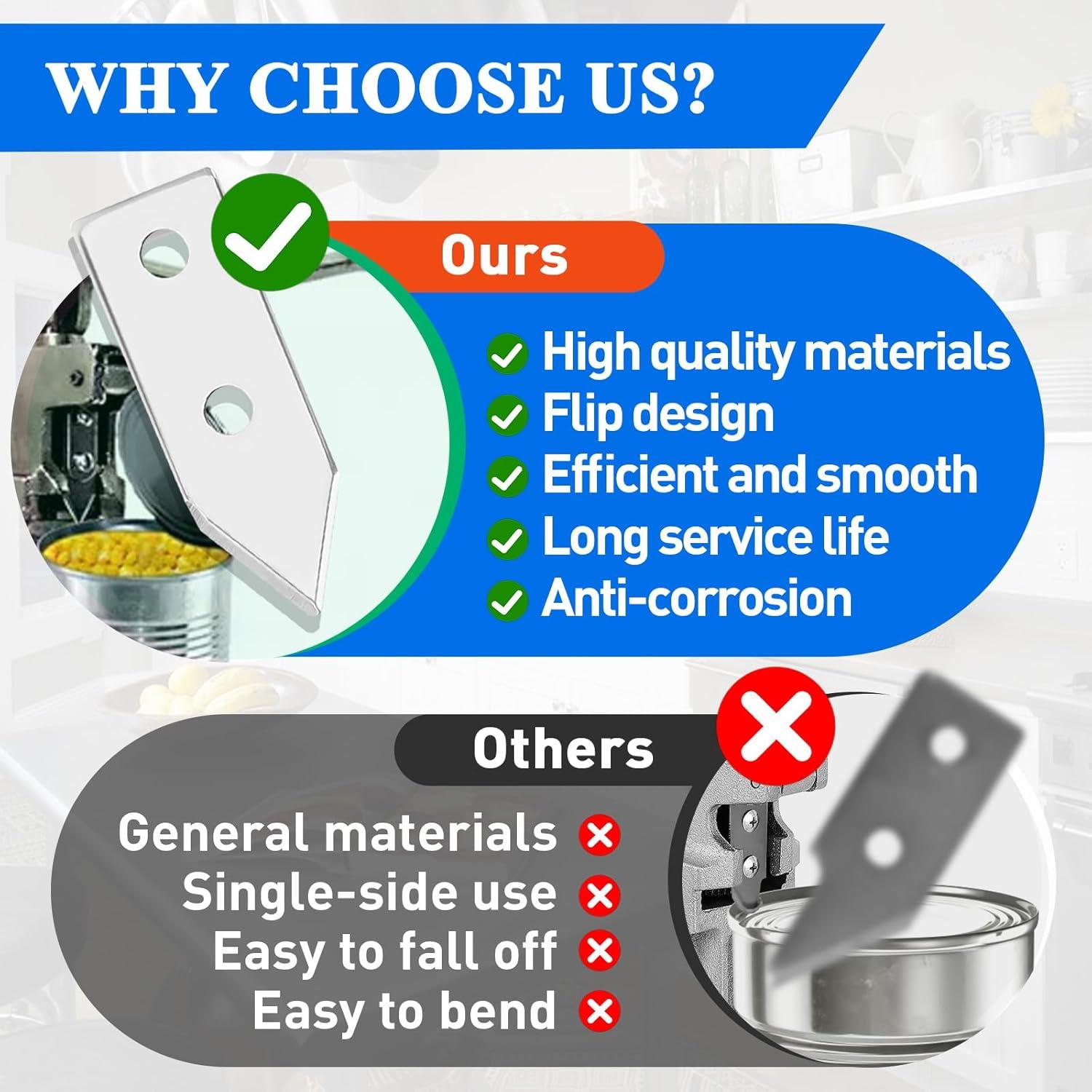 Cuchillas de Reemplazo para Abrelatas HAVANSIDY 2 Pcs Acero Inoxidable