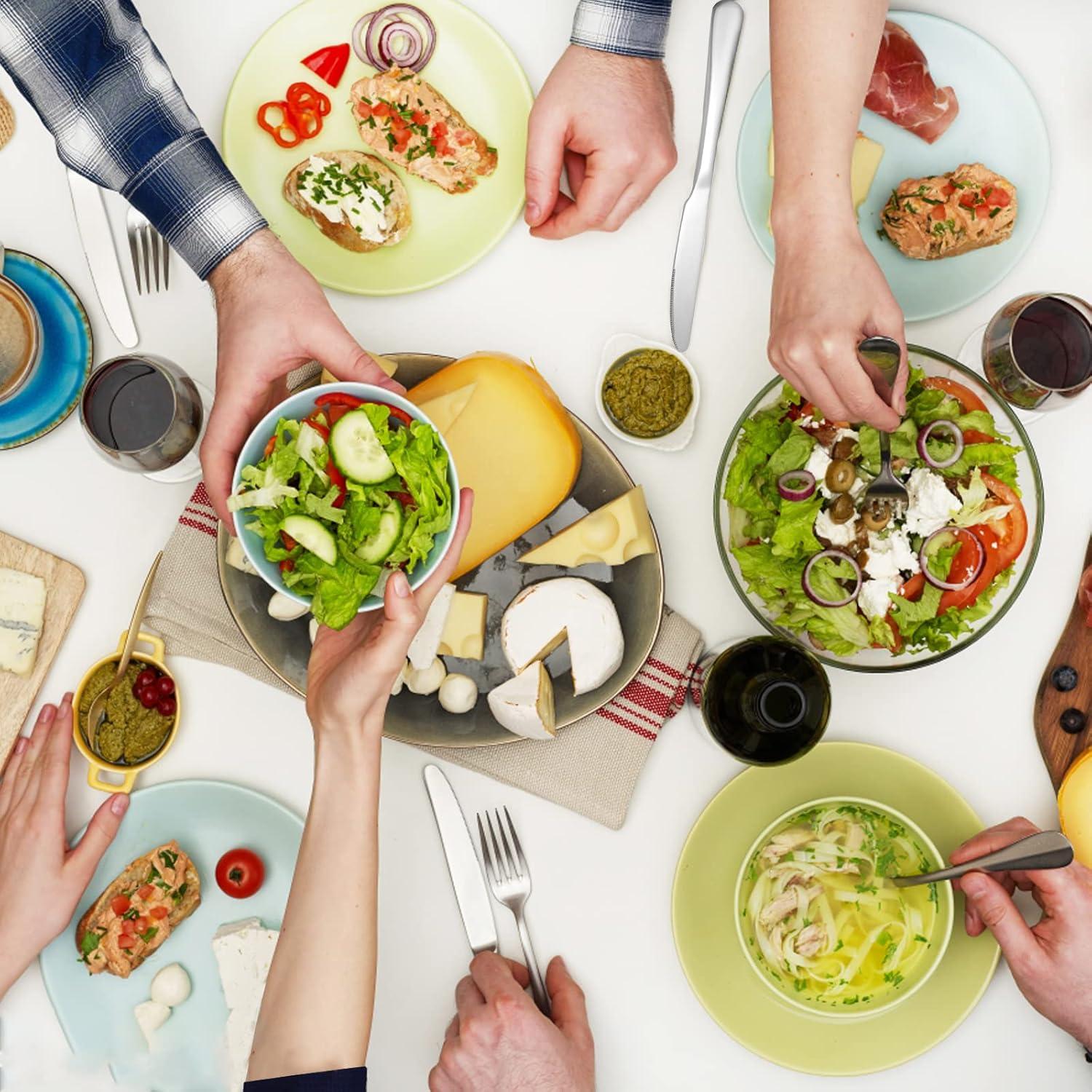 Juego de Cubiertos SANTUO 12 Piezas Acero Inoxidable Apto Lavavajillas