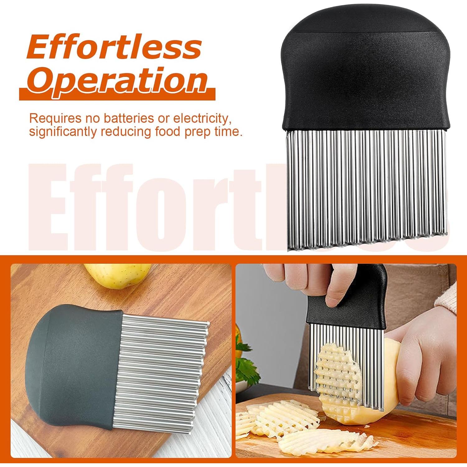 Cortador de Ondas Remolean de Acero Inoxidable Negro 12.5x9.5cm