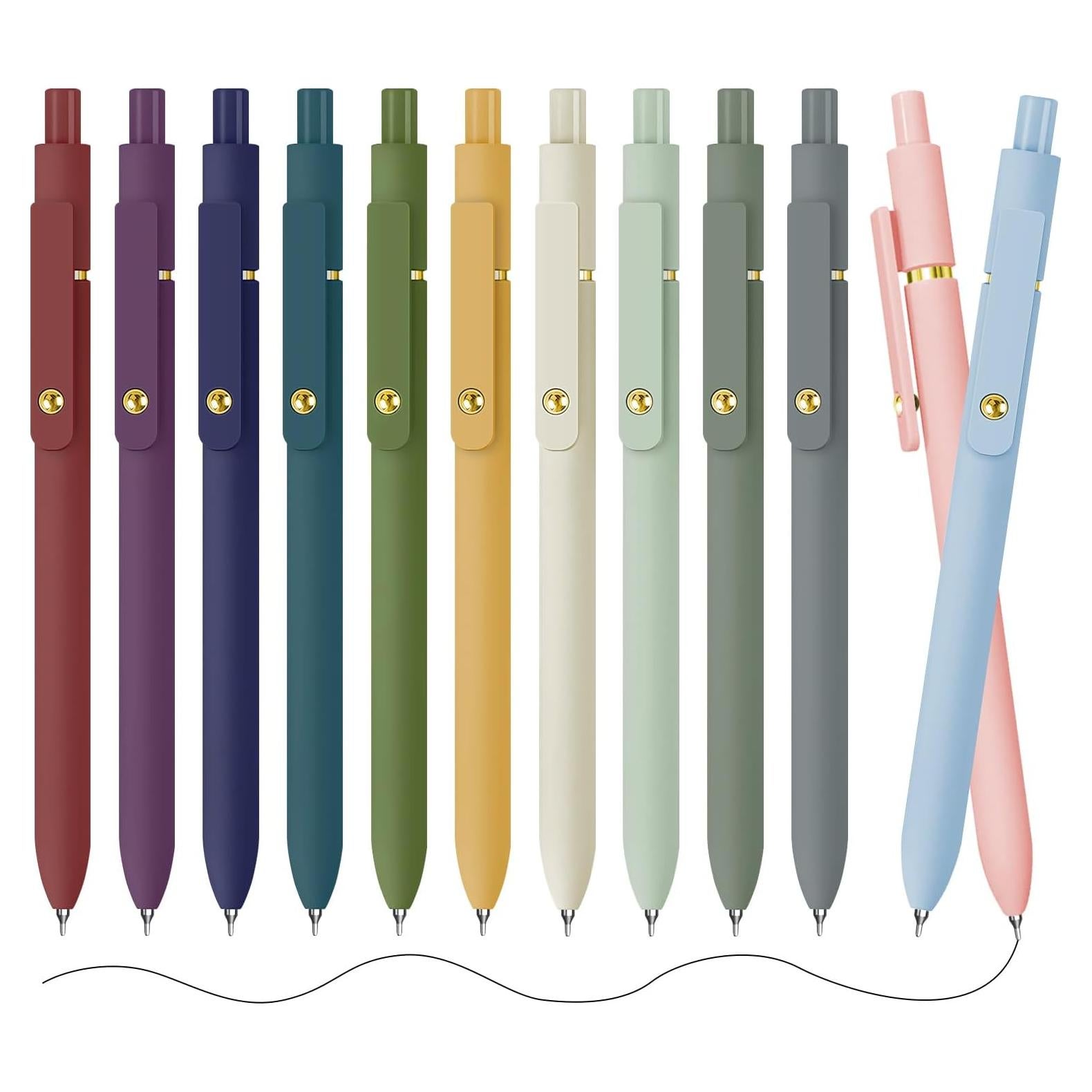 Bolígrafos de Gel UIXJODO 0.5mm Paquete de 12 Tinta Negra