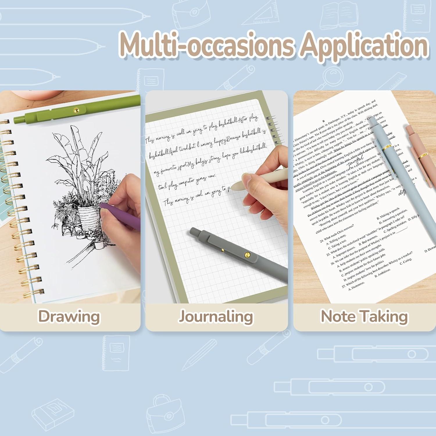 Bolígrafos de Gel UIXJODO 0.5mm Paquete de 12 Tinta Negra