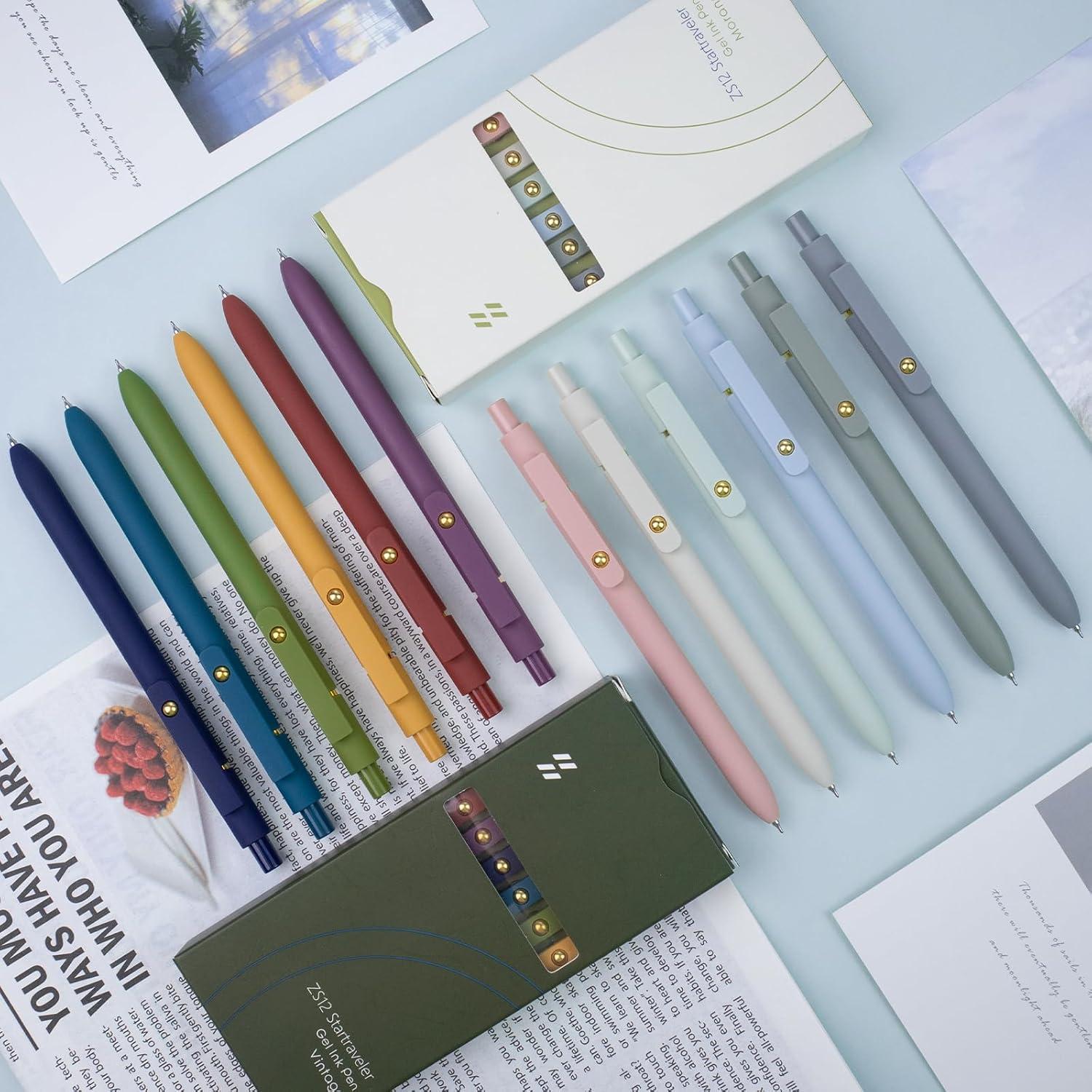 Bolígrafos de Gel UIXJODO 0.5mm Paquete de 12 Tinta Negra