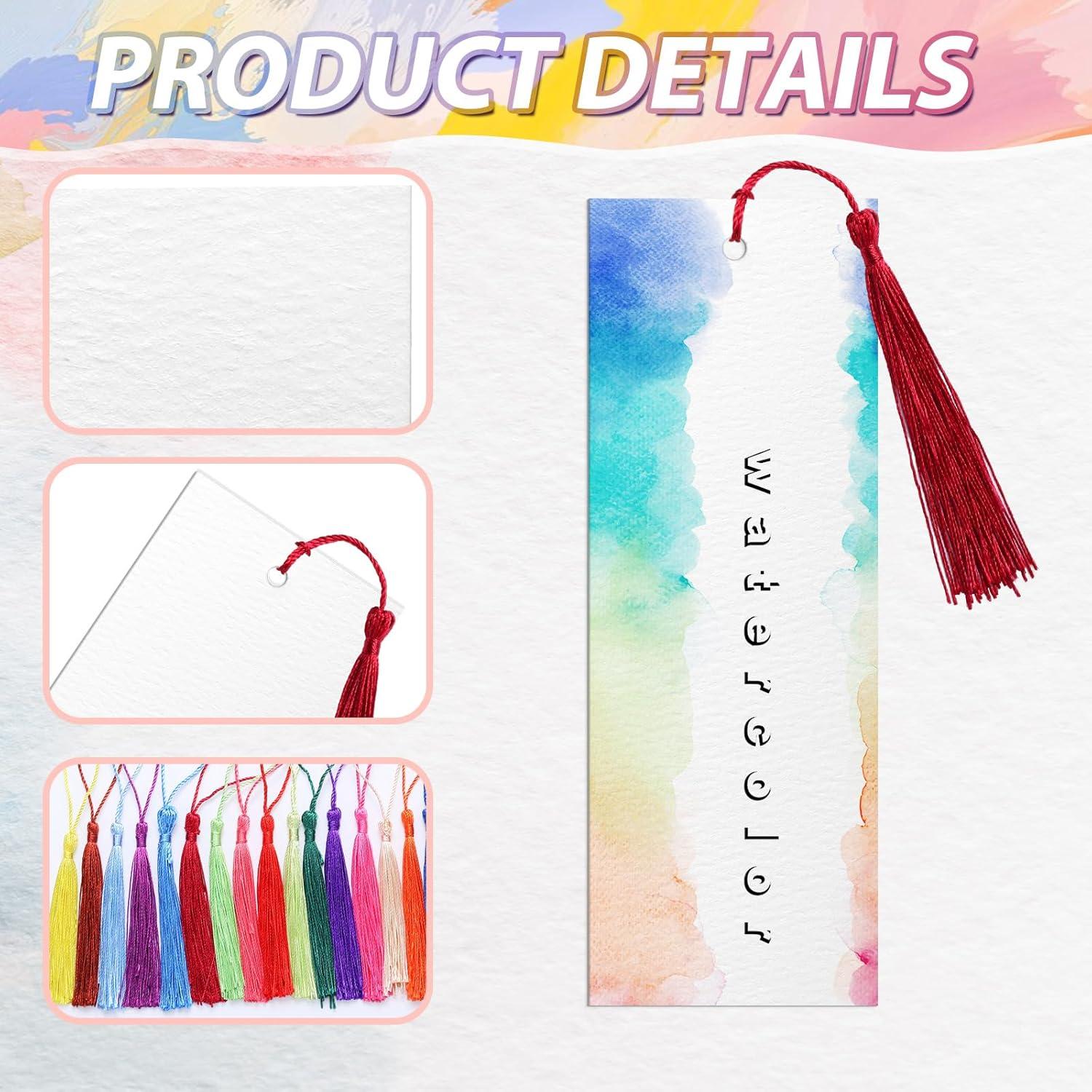 100 Marcadores en Blanco de Papel Acuarela Skyygemm 14x5cm