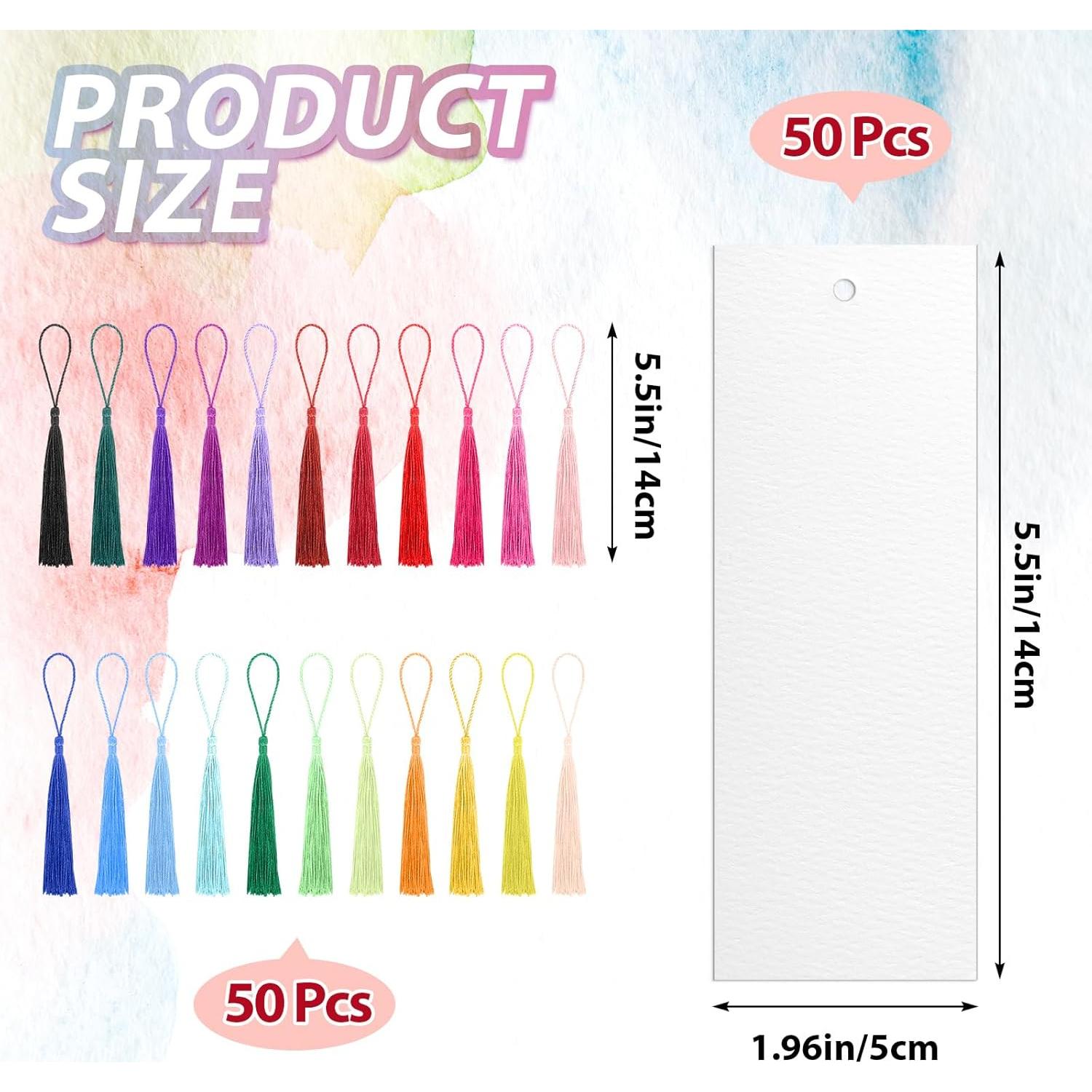 100 Marcadores en Blanco de Papel Acuarela Skyygemm 14x5cm