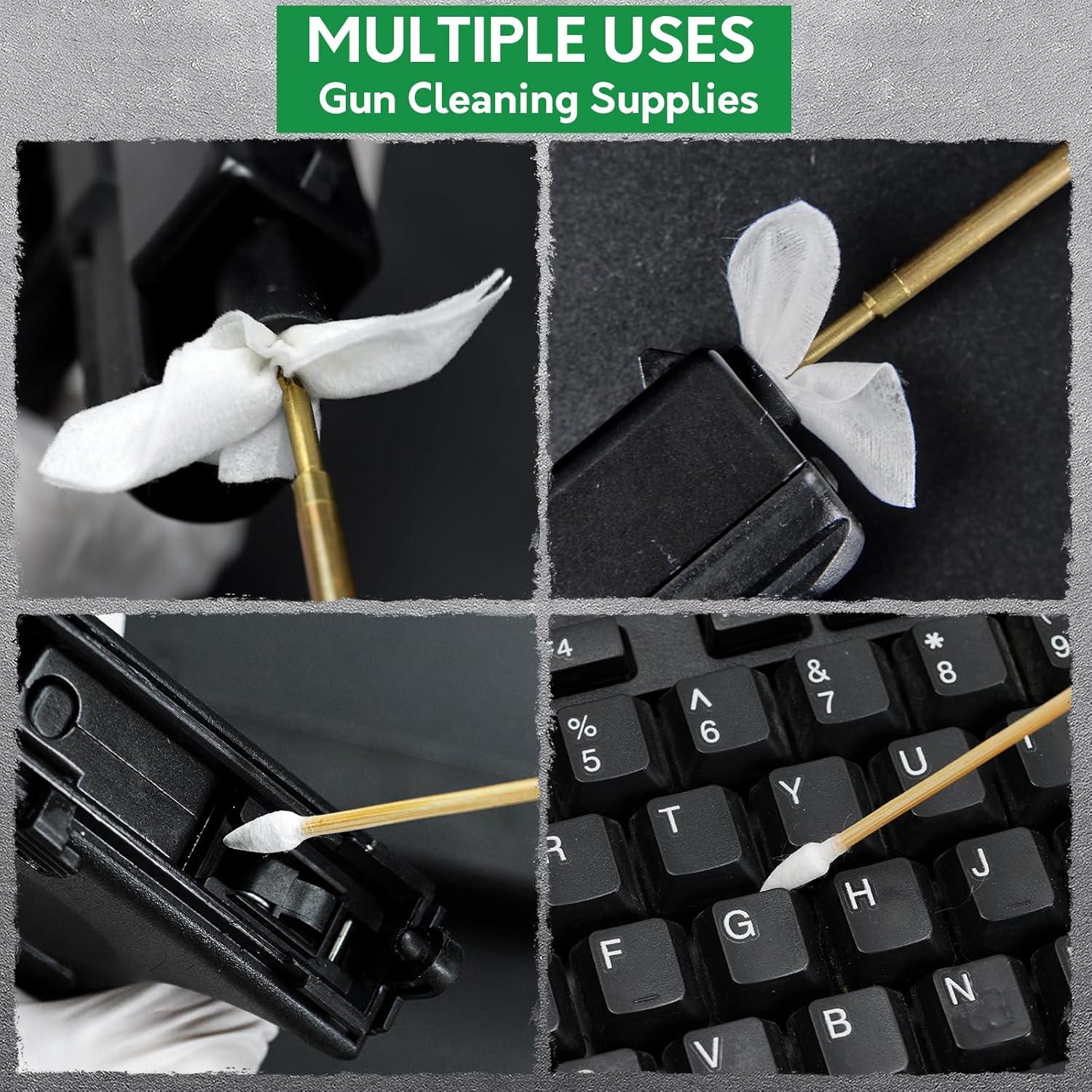 Suministros de limpieza de armas UrbanAbode 800 piezas algodón