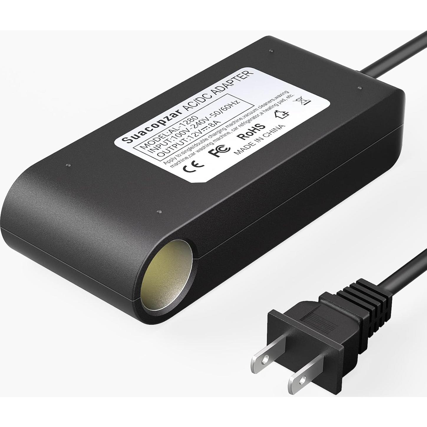 Adaptador de corriente 12V 8A Suacopzar para encendedor de auto